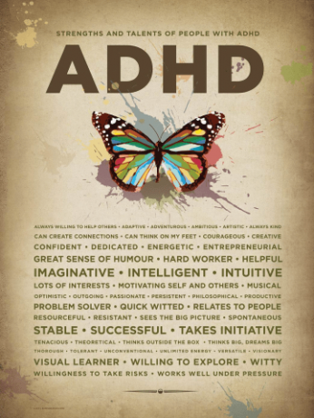 Poster voor het vergroten van zelfvertrouwen voor kinderen, tweens en tieners met ADHD