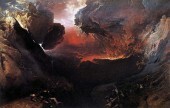 Het schilderij van John Martin, "De grote dag van zijn toorn", toont woede.